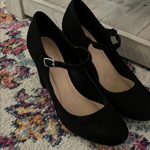 Classic Black Chunky Heel Mary Jane Shoes